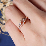 Fashion European and American women's minimalist diamond ring