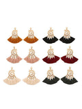Snail Pattern Tassel Earrings