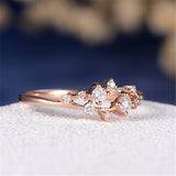 Fashion European and American women's minimalist diamond ring