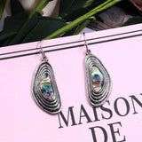 European and American fashion personality explosion models natural color shell earrings