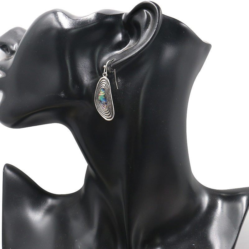 European and American fashion personality explosion models natural color shell earrings