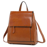 Fashion Oil Wax Leather Backpack