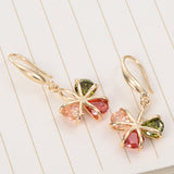 Fashion color zircon earrings