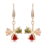 Fashion color zircon earrings
