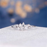 Fashion European and American women's minimalist diamond ring
