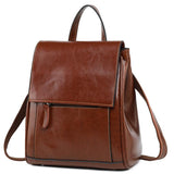 Fashion Oil Wax Leather Backpack