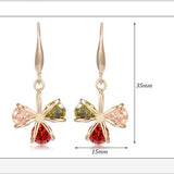 Fashion color zircon earrings
