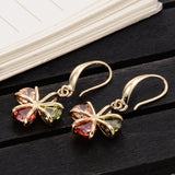 Fashion color zircon earrings