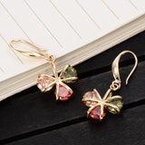 Fashion color zircon earrings