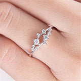 Fashion European and American women's minimalist diamond ring