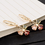 Fashion color zircon earrings