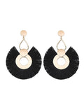 Big Circle Tassel Earrings