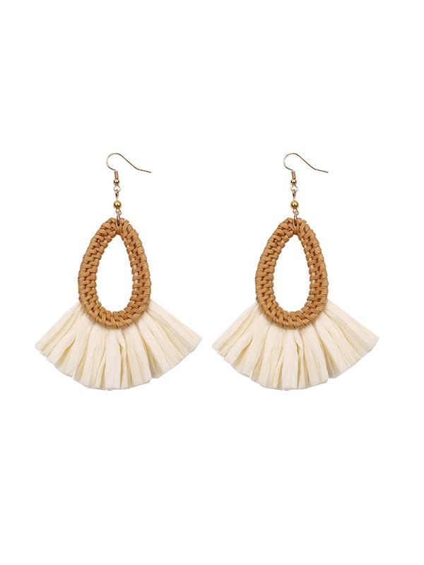 Retro Bohemian Rattan Earrings