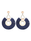 Big Circle Tassel Earrings