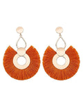 Big Circle Tassel Earrings