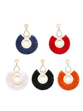 Big Circle Tassel Earrings