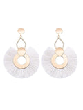 Big Circle Tassel Earrings
