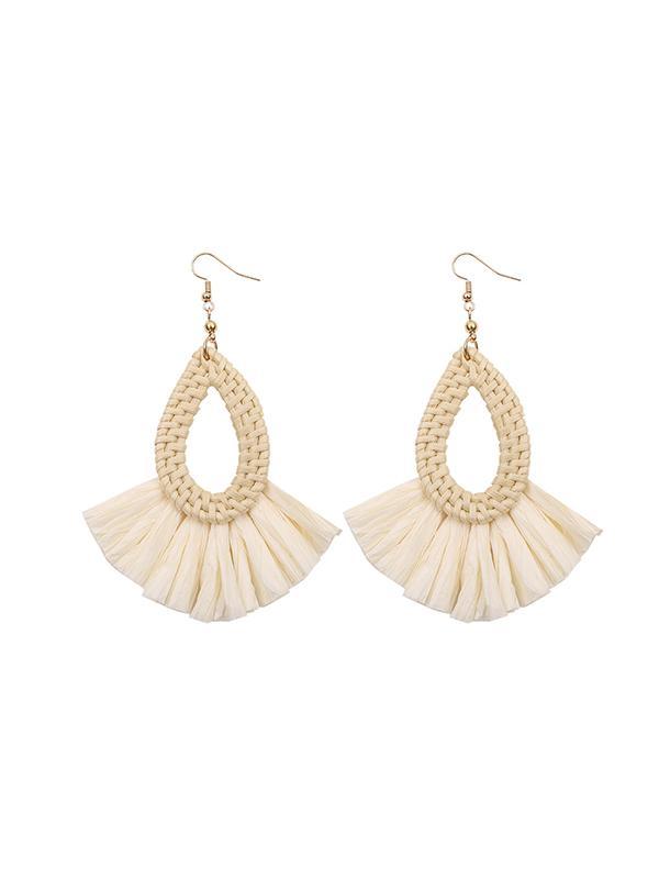 Retro Bohemian Rattan Earrings