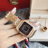 Purple Roman Star Small Square Diamond Women's Watch