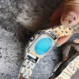 Purple Roman Star Small Square Diamond Women's Watch