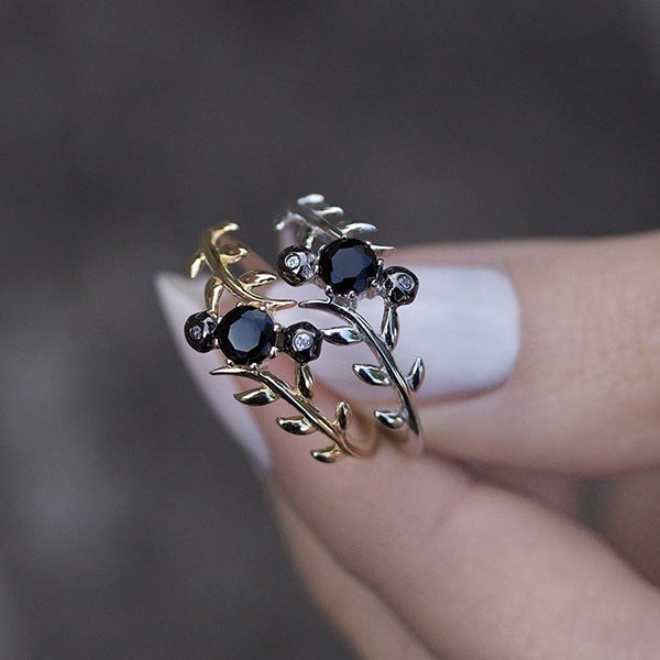 New fashion lady tree leaf ring