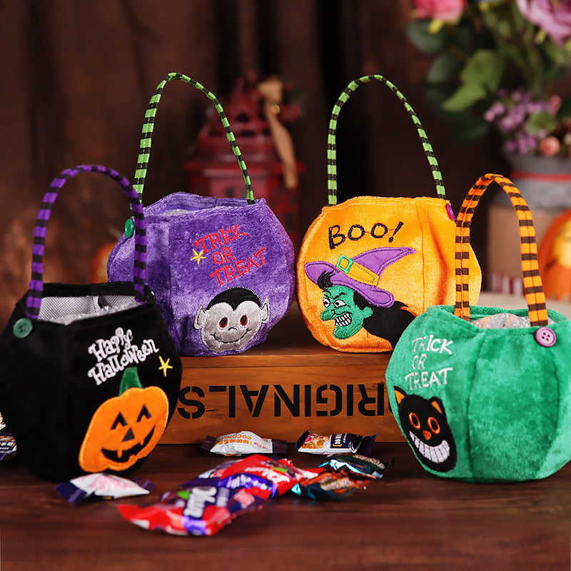 Forsweetheart Halloween Decoration Children's Gift Candy Bag Creative Sugar Bag Three-dimensional Pumpkin Tote Bag Decoration