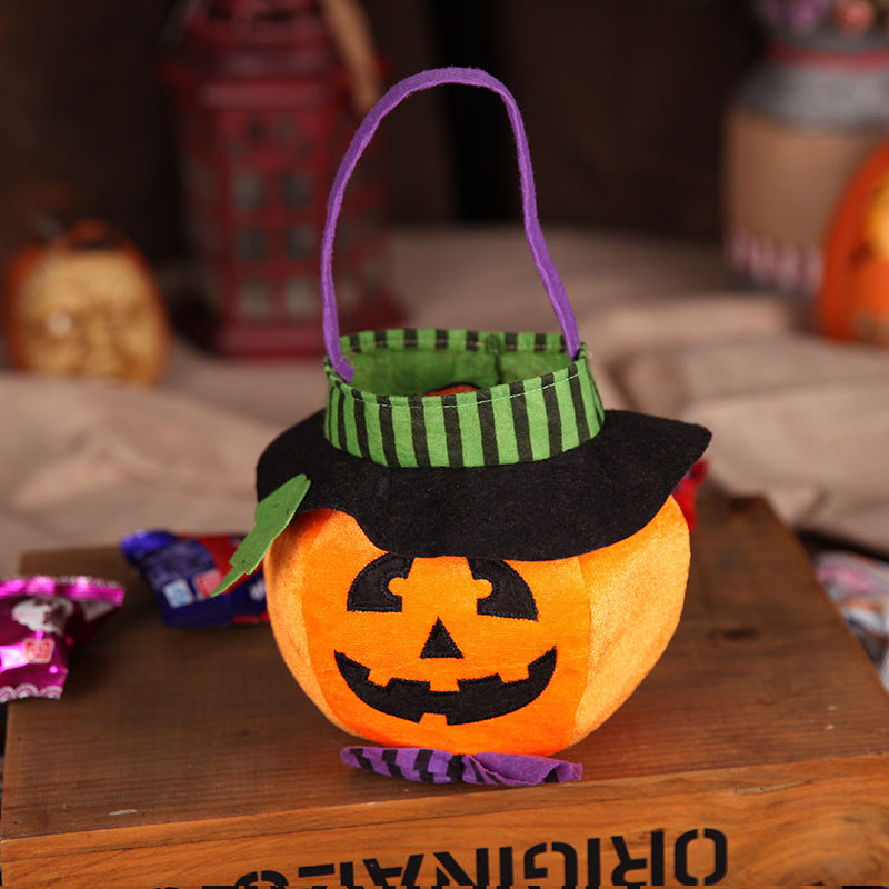 Forsweetheart Halloween Decoration Children's Gift Candy Bag Creative Sugar Bag Three-dimensional Pumpkin Tote Bag Decoration