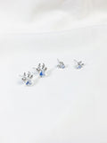 Elk Pattern Silver Earrings