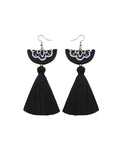 Hand Embroidery Tassel Earrings
