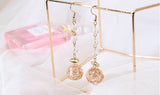 Fashion metal ball temperament personality simple wild ladies earrings
