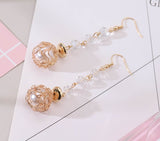 Fashion metal ball temperament personality simple wild ladies earrings