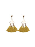 Gourd-shaped Tassel Earrings
