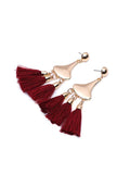 Gourd-shaped Tassel Earrings
