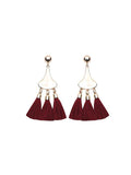 Gourd-shaped Tassel Earrings