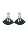 Fan-shaped Alloy Tassel Earrings
