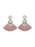 Fan-shaped Alloy Tassel Earrings