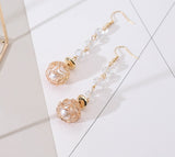 Fashion metal ball temperament personality simple wild ladies earrings