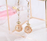 Fashion metal ball temperament personality simple wild ladies earrings