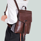 Oil Wax Leather Women's Backpack