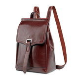 Oil Wax Leather Women's Backpack