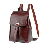 Oil Wax Leather Women's Backpack