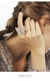 Simple and stylish wild butterfly opening ladies ring