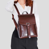 Oil Wax Leather Women's Backpack