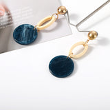 European and American fashion cool wind geometric circle acrylic earrings