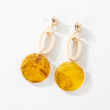 European and American fashion cool wind geometric circle acrylic earrings