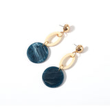 European and American fashion cool wind geometric circle acrylic earrings