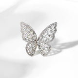 Simple and stylish wild butterfly opening ladies ring
