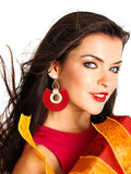 Big Circle Tassel Earrings