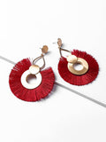 Big Circle Tassel Earrings