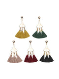 Gourd-shaped Tassel Earrings